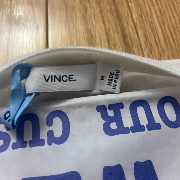 VINCE Three Tone Grey Pink White Long Sleeve Size Medium - Picture 4 of 5